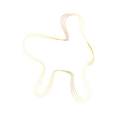 Gold liquid geometric shapes. Graphic elements