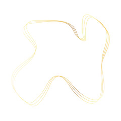 Gold liquid geometric shapes. Graphic elements