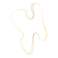 Gold liquid geometric shapes. Graphic elements