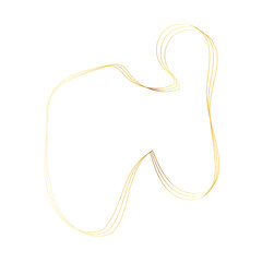 Gold liquid geometric shapes. Graphic elements