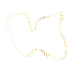 Gold liquid geometric shapes. Graphic elements