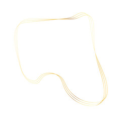 Gold liquid geometric shapes. Graphic elements