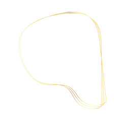 Gold liquid geometric shapes. Graphic elements