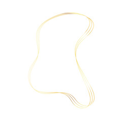 Gold liquid geometric shapes. Graphic elements