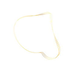 Gold liquid geometric shapes. Graphic elements