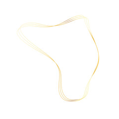 Gold liquid geometric shapes. Graphic elements