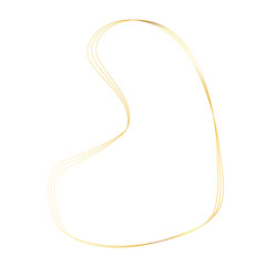 Gold liquid geometric shapes. Graphic elements