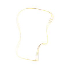 Gold liquid geometric shapes. Graphic elements