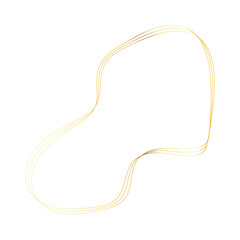 Gold liquid geometric shapes. Graphic elements