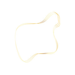 Gold liquid geometric shapes. Graphic elements