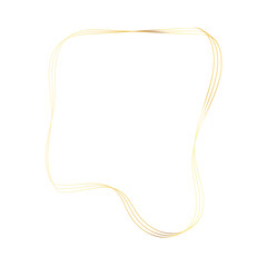 Gold liquid geometric shapes. Graphic elements