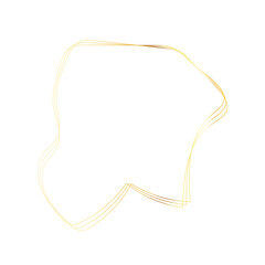 Gold liquid geometric shapes. Graphic elements