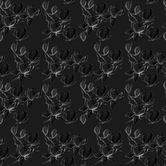 seamless background with magnolia flower
