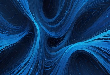 Blue digital binary data on the computer screen background. Generative AI