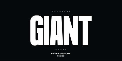 Giant Big Biggest Huge colossal massive enormous gigantic
very big very large great vast immense tremendous mighty alphabet font vector