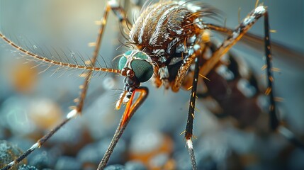 A captivating macro shot of a mosquito bite site, highlighting the skin's reaction, including redness, swelling, and inflammation.