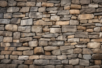 Fototapeta premium Processed collage of old medieval stone wall texture in daylight. Background for banner