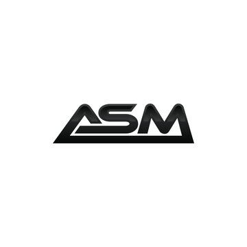 Initial ASM Modern Geometric Creative Business Design Logo Template