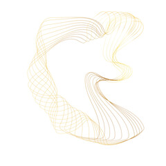 Abstract Gold liquid geometric element, shapes