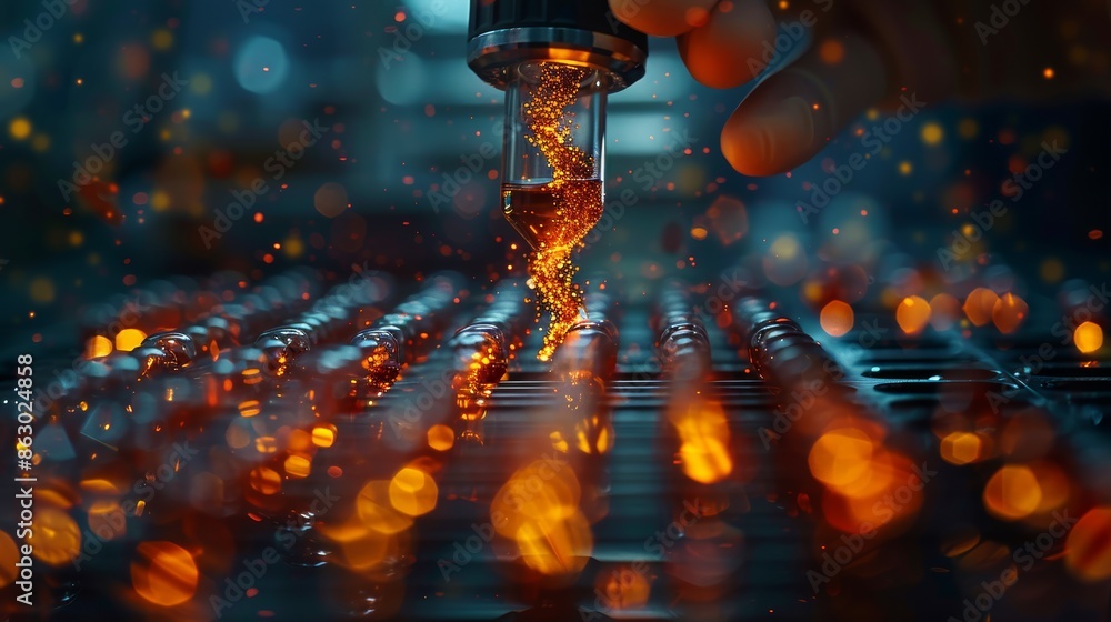 Aufkleber a doctor using a gene editing tool to correct a genetic defect in a patient's cells.