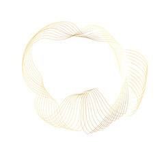 Abstract Gold liquid geometric element, shapes