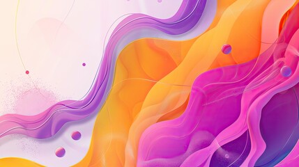 Abstract Colorful Background with Wavy Forms