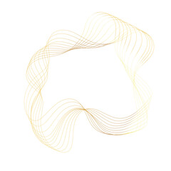 Abstract Gold liquid geometric element, shapes