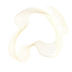 Abstract Gold liquid geometric element, shapes