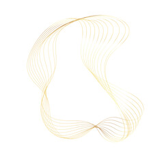 Abstract Gold liquid geometric element, shapes