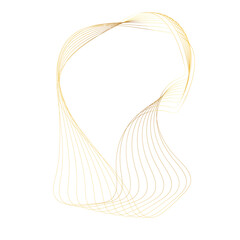 Abstract Gold liquid geometric element, shapes