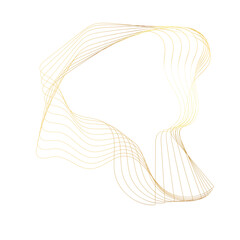 Abstract Gold liquid geometric element, shapes