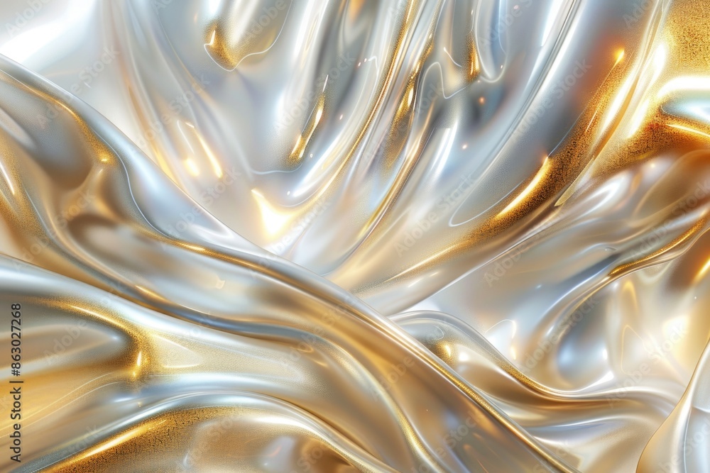 Poster A detailed image of a reflective surface with a high shine, suitable for use in advertising, product design or technology-related projects