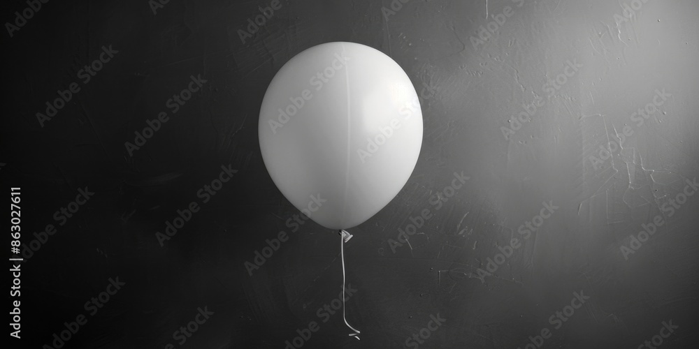 Aufkleber A simple white balloon with a string attached