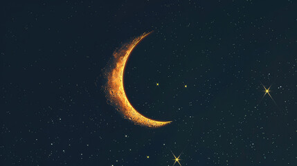 Crescent moon and star symbolizing the start of the Hijri calendar year.