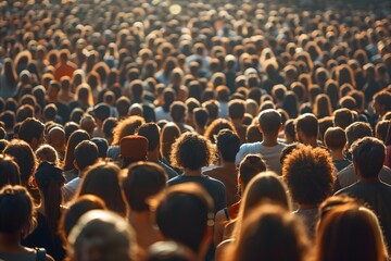 Massive Crowd Gathering Under the Sun