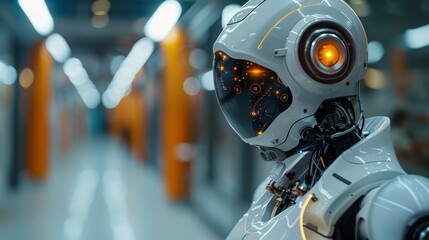 Fototapeta premium A medical AI assistant providing a doctor with real-time information and recommendations during a patient consultation.