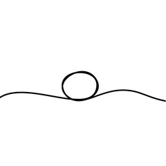 Obraz premium Continuous one line circle stroke 