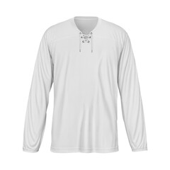 An image of a White Hockey Jersey isolated on a white background