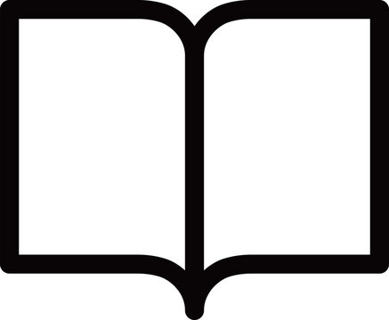 recommend clip art: 一冊の本の黒の線画アイコン