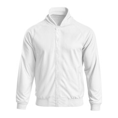Fototapeta premium An image of a White Raglan Jacket with Buttons isolated on a white background