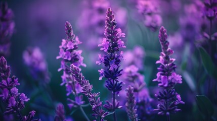 Obraz premium Purple blooming plant photographed at close range