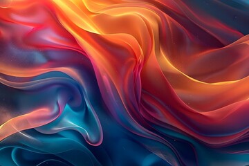 Obraz premium Vivid Abstract Waves of Colorful Light