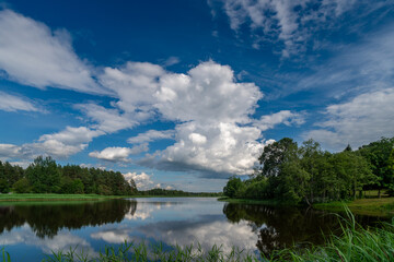 clouds over the lake