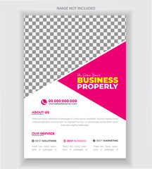 Fototapeta premium Modern digital marketing agency flyer template