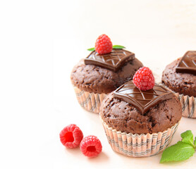 homemade muffins with berries for dessert