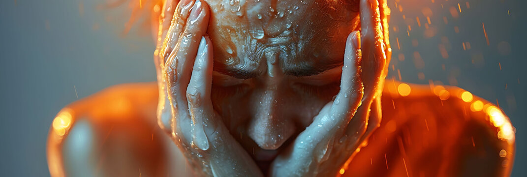 Mental health visualization Person experiencing body dysmorphic disorder Detailed information graphic of brain showing obsessive focus on perceived physical flaws