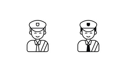 Postman icon design with white background stock illustration