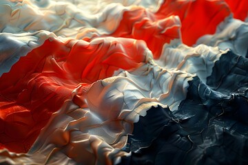 Obraz premium Vibrant and Textured Fabric in Red, White, and Blue