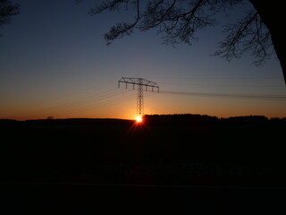 Sunset at Lake Lohmen (Germany)