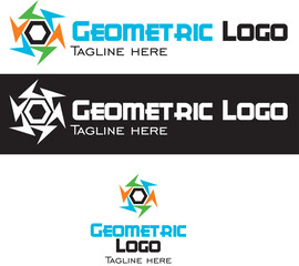 geometric shapes logo for business or personal use. 